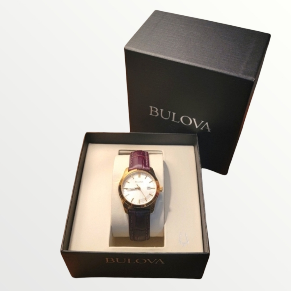 Bulova Leather Ladies Watch